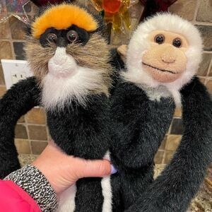 Vintage Wild Republic Retired Monkeys 1999 Velcro Hands Hangs On For The Ride!